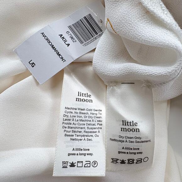 Aritzia Little Moon Akila Dress Size Large Feminine Art Slip Romantic Neutral - Picture 14 of 16